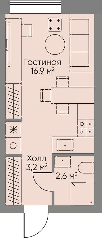 1-BD Apartment Sale, 40.1平方米 at Stories, zhiloy kompleks Storis na Mosfilmovskoy, kvartal Kinematograficheskiy, Moscow, Russia #1