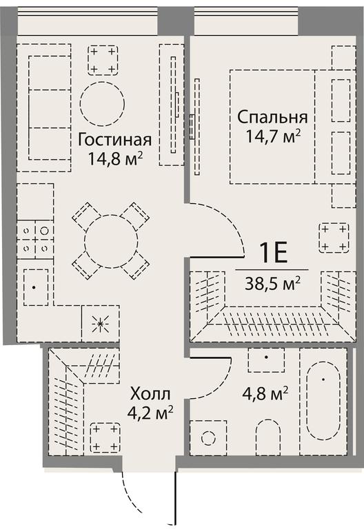 1-BD Apartment Sale, 38.8 sq. m. at Stories, zhiloy kompleks Storis na Mosfilmovskoy, kvartal Kinematograficheskiy, Moscow, Russia #2 1-BD Apartment Sale, 38.8 sq. m. at Stories, zhiloy kompleks Storis na Mosfilmovskoy, kvartal Kinematograficheskiy, Moscow, Russia #2