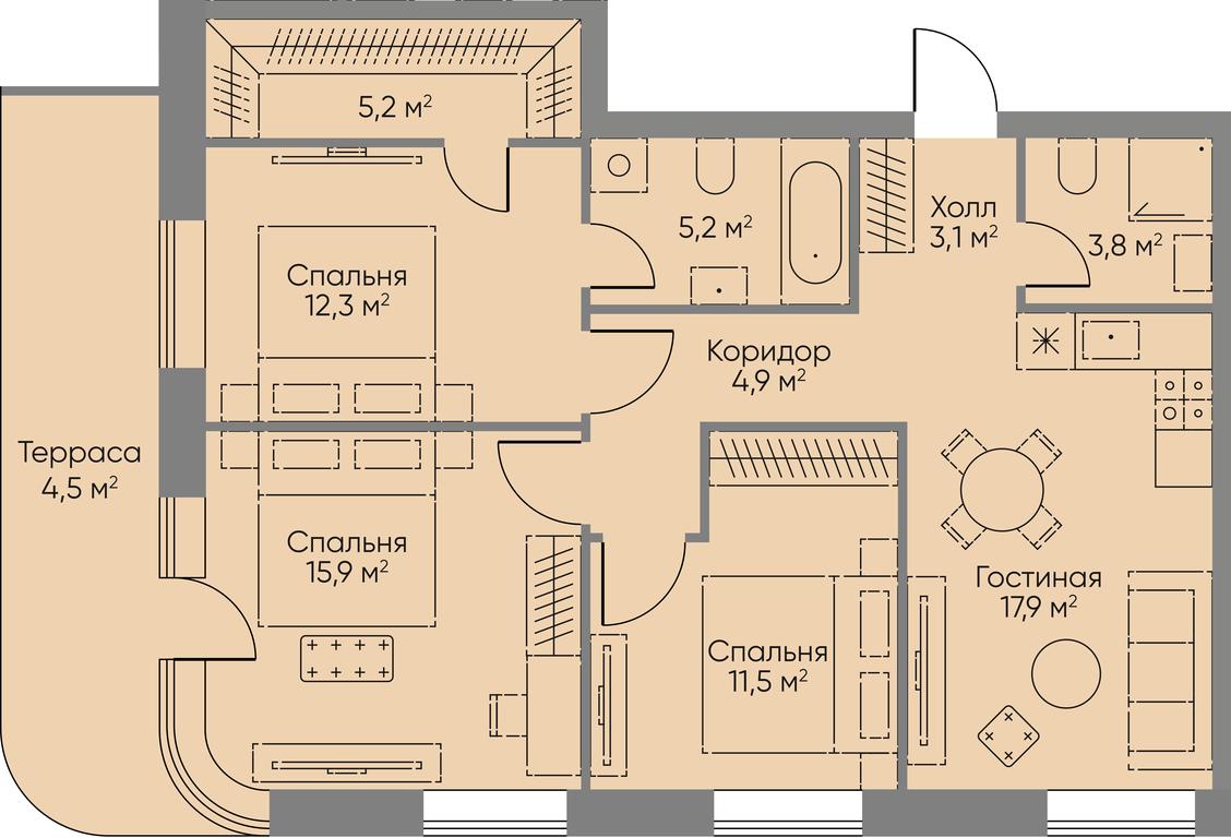 Apartment Sale, 23 sq. m. at Stories, zhiloy kompleks Storis na Mosfilmovskoy, kvartal Kinematograficheskiy, Moscow, Russia #1 Apartment Sale, 23 sq. m. at Stories, zhiloy kompleks Storis na Mosfilmovskoy, kvartal Kinematograficheskiy, Moscow, Russia #1