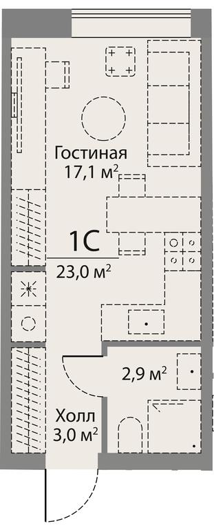 Apartment Sale, 23 sq. m. at Stories, zhiloy kompleks Storis na Mosfilmovskoy, kvartal Kinematograficheskiy, Moscow, Russia #2 Apartment Sale, 23 sq. m. at Stories, zhiloy kompleks Storis na Mosfilmovskoy, kvartal Kinematograficheskiy, Moscow, Russia #2
