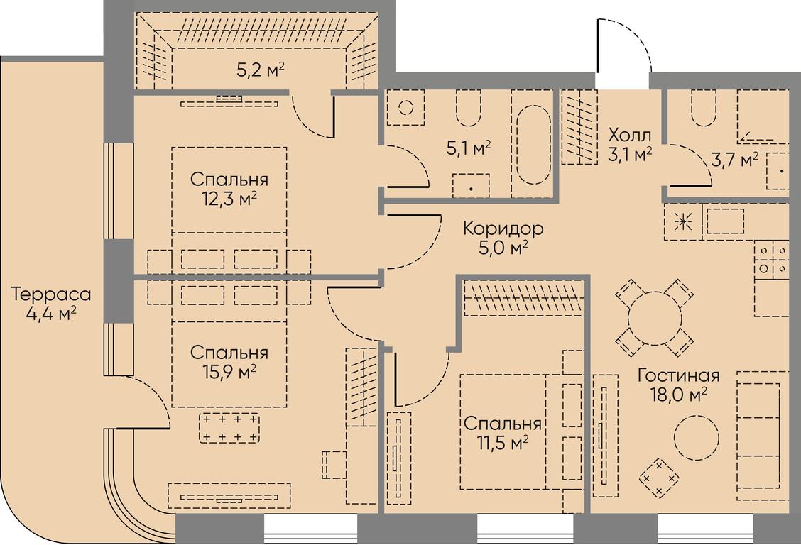 1-BD Apartment Sale, 39.6 sq. m. at Stories, zhiloy kompleks Storis na Mosfilmovskoy, kvartal Kinematograficheskiy, Moscow, Russia #1 1-BD Apartment Sale, 39.6 sq. m. at Stories, zhiloy kompleks Storis na Mosfilmovskoy, kvartal Kinematograficheskiy, Moscow, Russia #1
