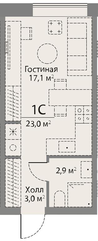 Apartment Sale, 23 sq. m. at Stories, zhiloy kompleks Storis na Mosfilmovskoy, kvartal Kinematograficheskiy, Moscow, Russia #2 Apartment Sale, 23 sq. m. at Stories, zhiloy kompleks Storis na Mosfilmovskoy, kvartal Kinematograficheskiy, Moscow, Russia #2