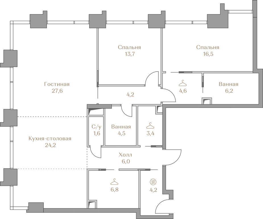 2-BD Apartment Sale, 123.5 sq. m. at Luzhniki Collection, Luzhnetskaya Embankment, 2/4с17, Moscow, Russia #1 2-BD Apartment Sale, 123.5 sq. m. at Luzhniki Collection, Luzhnetskaya Embankment, 2/4с17, Moscow, Russia #1
