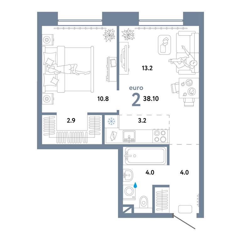 1-BD Apartment Sale, 38.1 sq. m. at Strana.Ozernaya, Ozyornaya Street, 42с7, Moscow, Russia #1 1-BD Apartment Sale, 38.1 sq. m. at Strana.Ozernaya, Ozyornaya Street, 42с7, Moscow, Russia #1