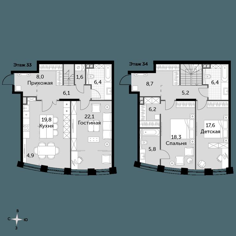 4-BD Apartment Sale, 139.1 sq. m. at Sydney City, Shenogina Street, 2, Moscow, Russia #1 4-BD Apartment Sale, 139.1 sq. m. at Sydney City, Shenogina Street, 2, Moscow, Russia #1