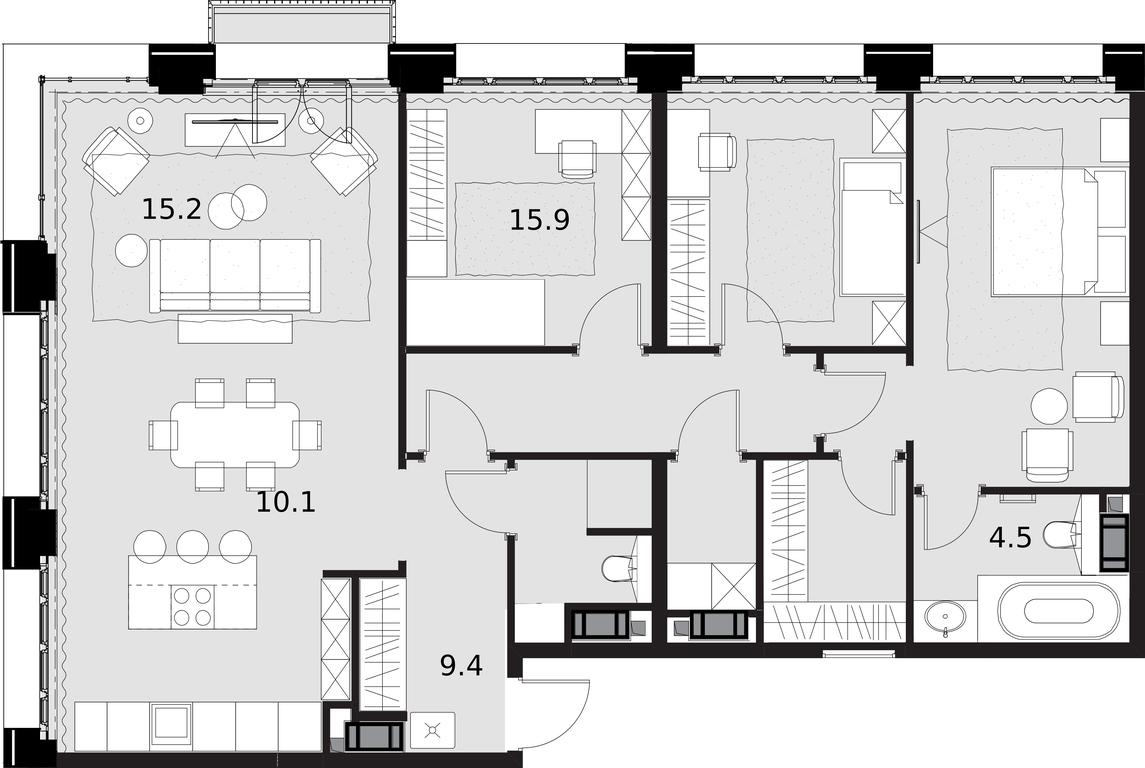 3-BD Apartment Sale, 114.7平方米 at Wellton Gold, Narodnogo Opolcheniya Street, 7к3, Moscow, Russia #1 3-BD Apartment Sale, 114.7平方米 at Wellton Gold, Narodnogo Opolcheniya Street, 7к3, Moscow, Russia #1
