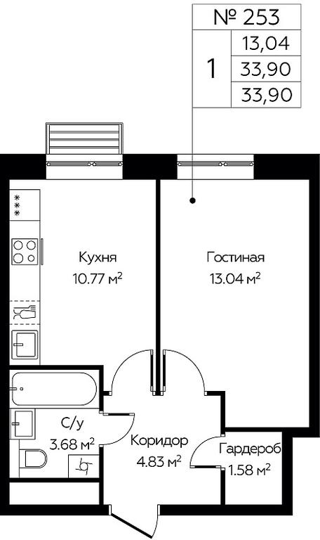 Продажа квартиры, 33,9 м² в ЖК «Новоград Павлино», Косинское шоссе, 2, микрорайон Новое Павлино, Балашиха, Московская область, Россия #1