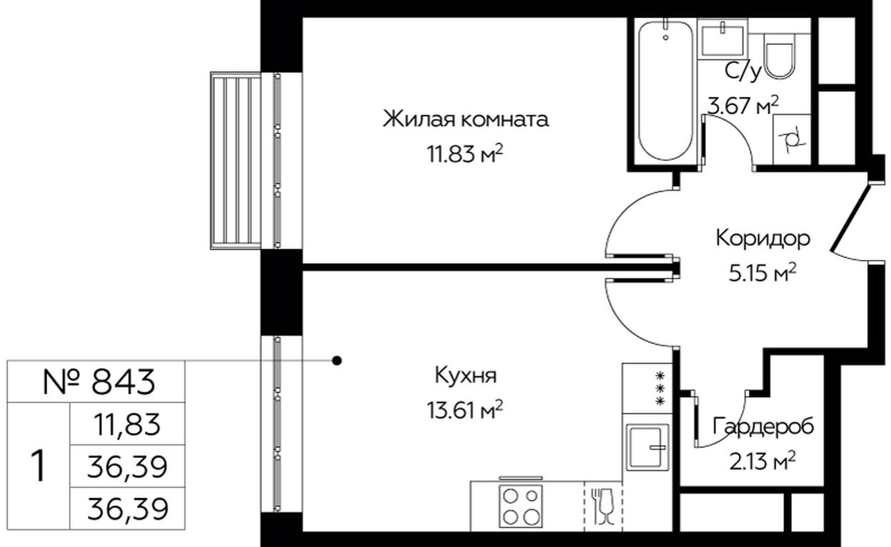 Apartment Sale, 36.39 sq. m. at Novograd Pavlino, Kosinskoye shosse, 2, Novoye Pavlino Microdistrict, Balashikha, Moscow Region, Russia #1 Apartment Sale, 36.39 sq. m. at Novograd Pavlino, Kosinskoye shosse, 2, Novoye Pavlino Microdistrict, Balashikha, Moscow Region, Russia #1