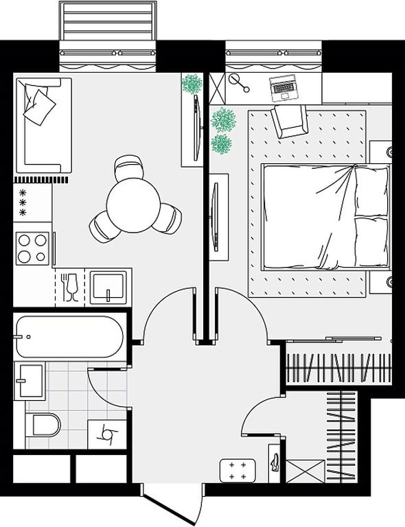 Apartment Sale, 33.9 sq. m. at Novograd Pavlino, Kosinskoye shosse, 2, Novoye Pavlino Microdistrict, Balashikha, Moscow Region, Russia #2
