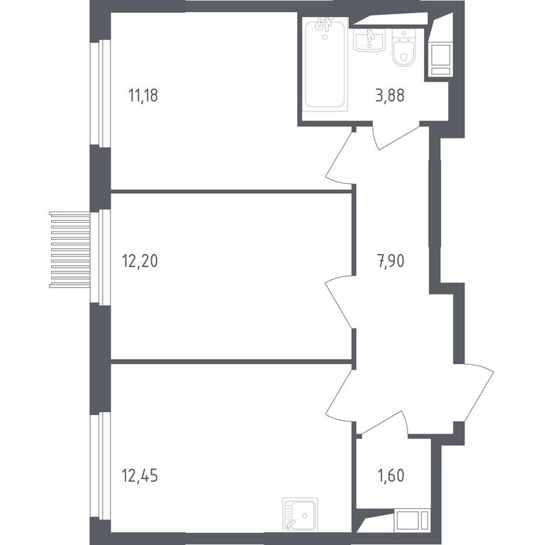 Продажа 1-комн. квартиры, 48,3 м² в ЖК «Мытищи Парк», Силикатная улица, 41к3, Мытищи, Московская область, Россия #1