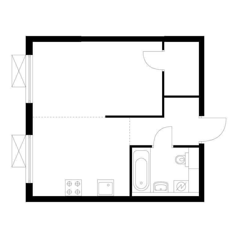 1-BD Apartment Sale, 33.9平方米 at Liublinskiy Park, Lyublinskaya Street, 78к2, Moscow, Russia #1 1-BD Apartment Sale, 33.9平方米 at Liublinskiy Park, Lyublinskaya Street, 78к2, Moscow, Russia #1