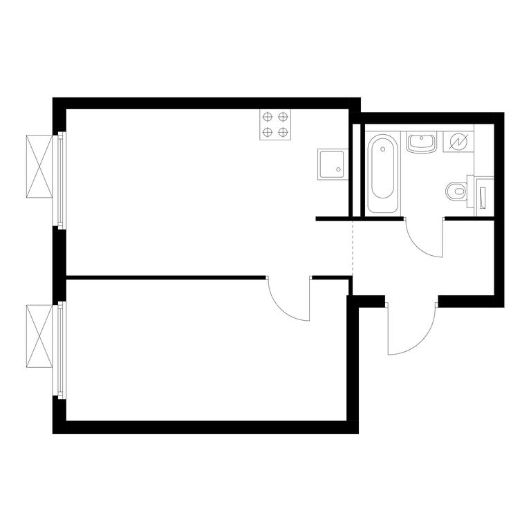 1-BD Apartment Sale, 40.4 sq. m. at Vtoroy Nagatinskiy, 2nd Nagatinsky Drive, 2к1, Moscow, Russia #1 1-BD Apartment Sale, 40.4 sq. m. at Vtoroy Nagatinskiy, 2nd Nagatinsky Drive, 2к1, Moscow, Russia #1