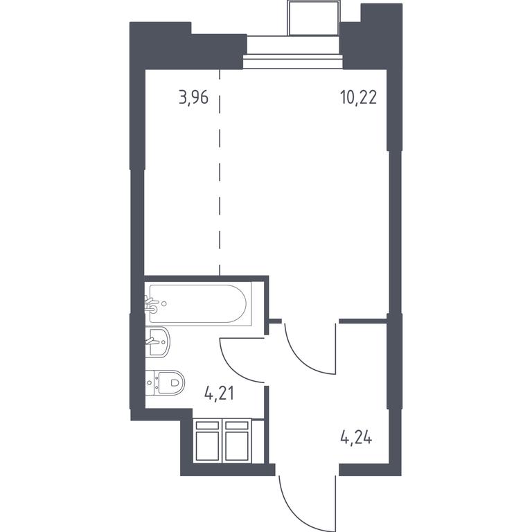 Apartment Sale, 22.77 sq. m. at Troparevo Park, Kiyevskoye shosse, 21-y kilometr, 3с4, Mosrentgen Settlement, Moscow, Russia #1