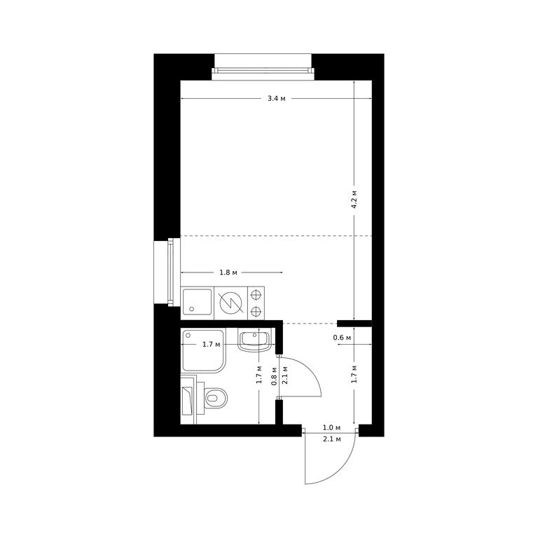 Apartment Sale, 19.5 sq. m. at Polar, Polyarnaya Street, 39Б, Moscow, Russia #1 Apartment Sale, 19.5 sq. m. at Polar, Polyarnaya Street, 39Б, Moscow, Russia #1