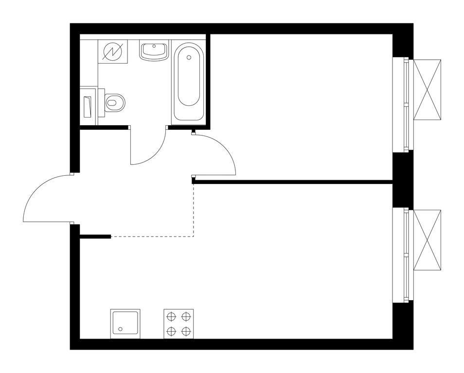 1-BD Apartment Sale, 35.8 sq. m. at Kavkazskiy Bulvar 51, Kavkazsky Boulevard, 51с3, Moscow, Russia #1