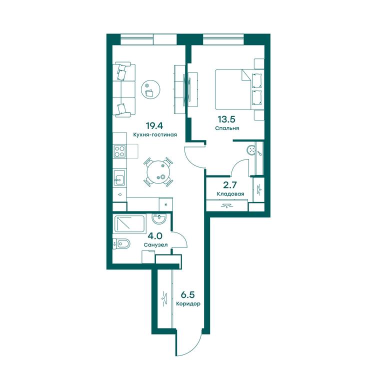 1-BD Apartment Sale, 46 sq. m. at Ravnovesie, zhiloy kompleks Ravnovesiye, selo Perkhushkovo, Odintsovskiy City District, Moscow Region, Russia #1 1-BD Apartment Sale, 46 sq. m. at Ravnovesie, zhiloy kompleks Ravnovesiye, selo Perkhushkovo, Odintsovskiy City District, Moscow Region, Russia #1