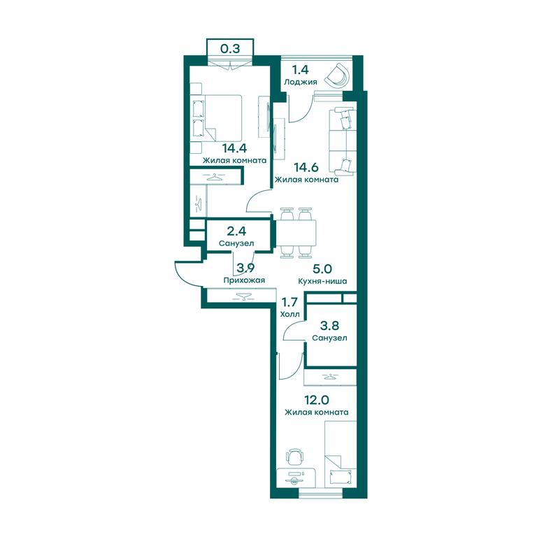 1-BD Apartment Sale, 38.2 sq. m. at Ravnovesie, zhiloy kompleks Ravnovesiye, selo Perkhushkovo, Odintsovskiy City District, Moscow Region, Russia #1 1-BD Apartment Sale, 38.2 sq. m. at Ravnovesie, zhiloy kompleks Ravnovesiye, selo Perkhushkovo, Odintsovskiy City District, Moscow Region, Russia #1