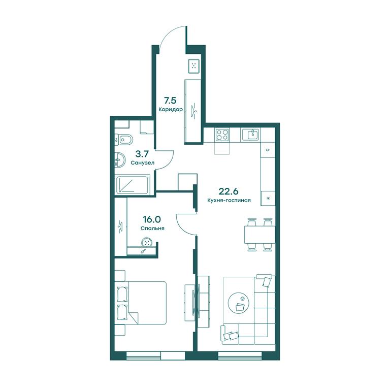 1-BD Apartment Sale, 49.6 sq. m. at Ravnovesie, zhiloy kompleks Ravnovesiye, selo Perkhushkovo, Odintsovskiy City District, Moscow Region, Russia #1 1-BD Apartment Sale, 49.6 sq. m. at Ravnovesie, zhiloy kompleks Ravnovesiye, selo Perkhushkovo, Odintsovskiy City District, Moscow Region, Russia #1