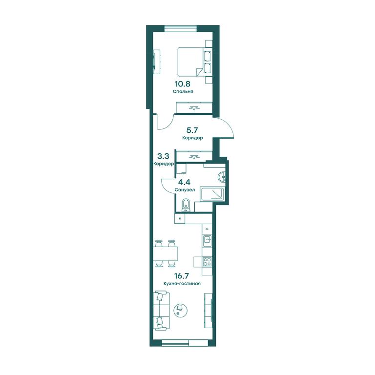 1-BD Apartment Sale, 40.6平方米 at Ravnovesie, zhiloy kompleks Ravnovesiye, selo Perkhushkovo, Odintsovskiy City District, Moscow Region, Russia #1 1-BD Apartment Sale, 40.6平方米 at Ravnovesie, zhiloy kompleks Ravnovesiye, selo Perkhushkovo, Odintsovskiy City District, Moscow Region, Russia #1