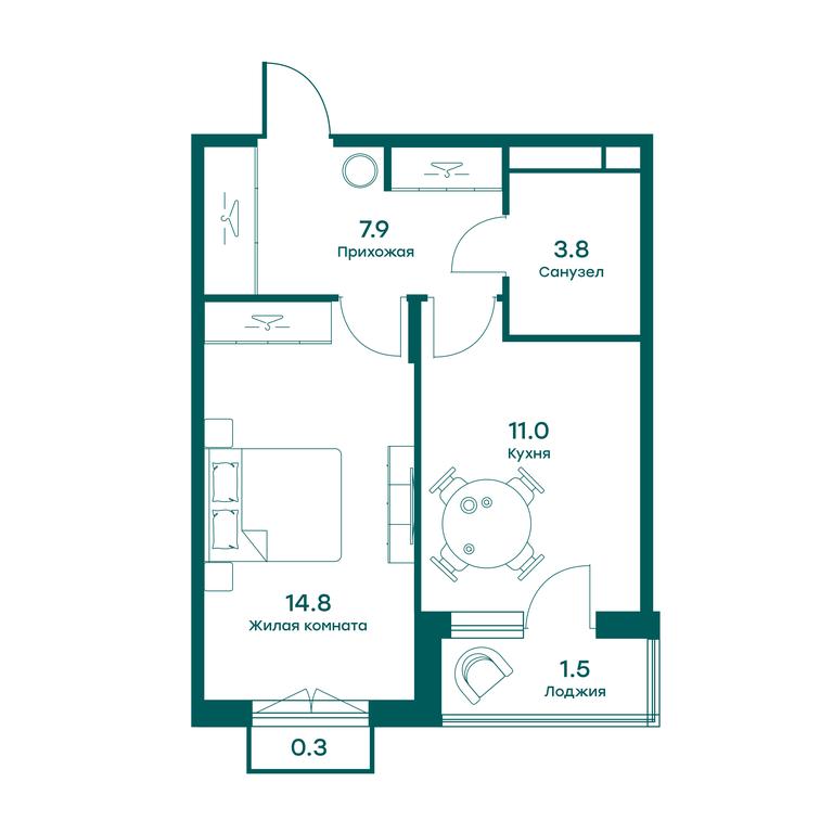 Apartment Sale, 44.4 sq. m. at Ravnovesie, zhiloy kompleks Ravnovesiye, selo Perkhushkovo, Odintsovskiy City District, Moscow Region, Russia #1 Apartment Sale, 44.4 sq. m. at Ravnovesie, zhiloy kompleks Ravnovesiye, selo Perkhushkovo, Odintsovskiy City District, Moscow Region, Russia #1