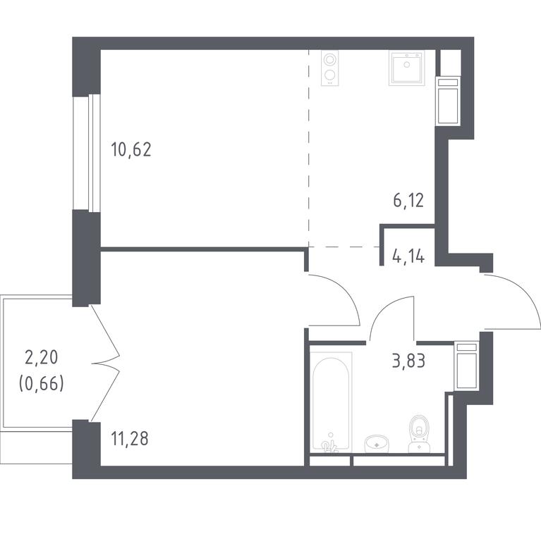 Apartment Sale, 36.1 sq. m. at Tomilino Park, 1-y kvartal, posyolok Zhilino-1, Lubertsy City District, Moscow Region, Russia #1 Apartment Sale, 36.1 sq. m. at Tomilino Park, 1-y kvartal, posyolok Zhilino-1, Lubertsy City District, Moscow Region, Russia #1