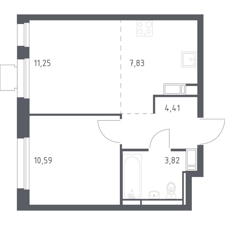 Apartment Sale, 37 sq. m. at Tomilino Park, 1-y kvartal, posyolok Zhilino-1, Lubertsy City District, Moscow Region, Russia #1 Apartment Sale, 37 sq. m. at Tomilino Park, 1-y kvartal, posyolok Zhilino-1, Lubertsy City District, Moscow Region, Russia #1