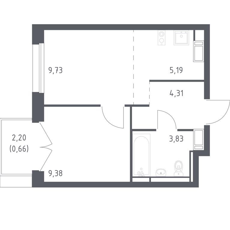 Apartment Sale, 32.7 sq. m. at Tomilino Park, 1-y kvartal, posyolok Zhilino-1, Lubertsy City District, Moscow Region, Russia #1 Apartment Sale, 32.7 sq. m. at Tomilino Park, 1-y kvartal, posyolok Zhilino-1, Lubertsy City District, Moscow Region, Russia #1