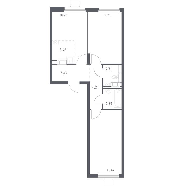 1-BD Apartment Sale, 55.6 sq. m. at Tomilino Park, 1-y kvartal, posyolok Zhilino-1, Lubertsy City District, Moscow Region, Russia #1 1-BD Apartment Sale, 55.6 sq. m. at Tomilino Park, 1-y kvartal, posyolok Zhilino-1, Lubertsy City District, Moscow Region, Russia #1