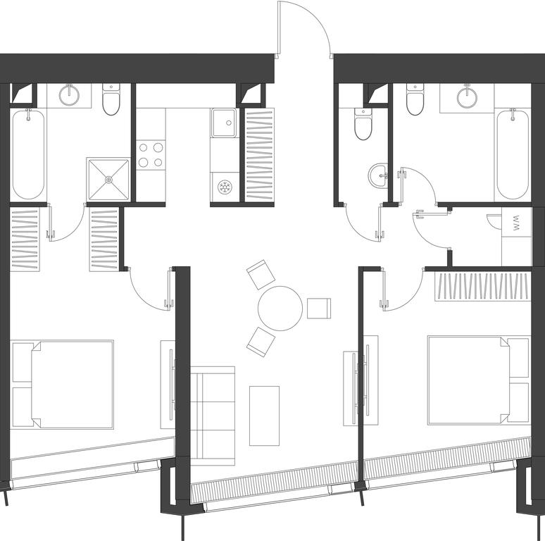 2-BD Apartment Sale, 78.2平方米 at Dom Dau, 1st Krasnogvardeysky Drive, 12с6, Moscow, Russia #1 2-BD Apartment Sale, 78.2平方米 at Dom Dau, 1st Krasnogvardeysky Drive, 12с6, Moscow, Russia #1