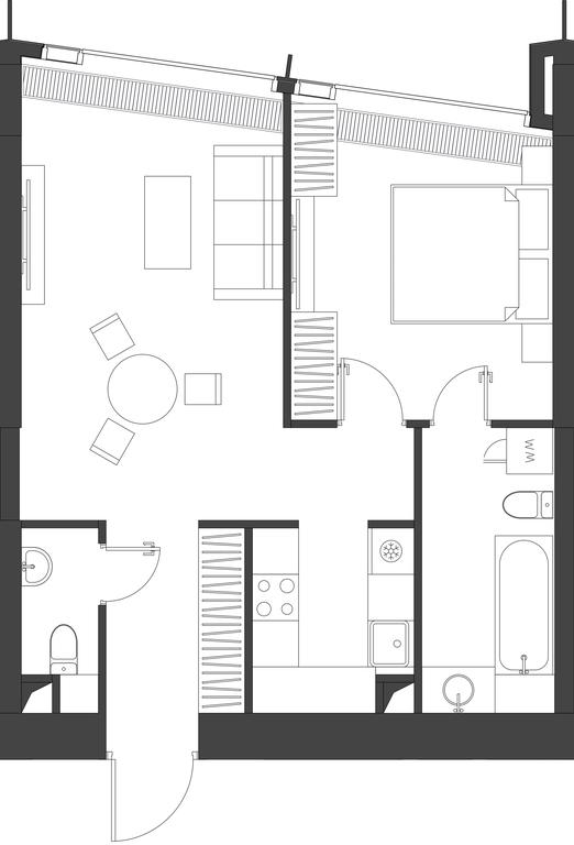 1-BD Apartment Sale, 54.38平方米 at Dom Dau, 1st Krasnogvardeysky Drive, 12с6, Moscow, Russia #1