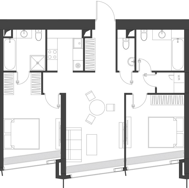 2-BD Apartment Sale, 76.1平方米 at Dom Dau, 1st Krasnogvardeysky Drive, 12с6, Moscow, Russia #1 2-BD Apartment Sale, 76.1平方米 at Dom Dau, 1st Krasnogvardeysky Drive, 12с6, Moscow, Russia #1