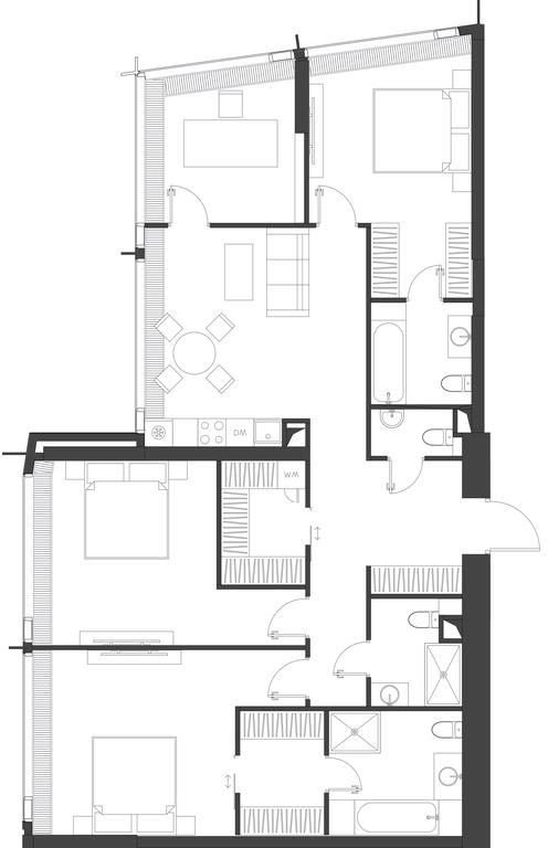 3-BD Apartment Sale, 129.72 sq. m. at Dom Dau, 1st Krasnogvardeysky Drive, 12с6, Moscow, Russia #1 3-BD Apartment Sale, 129.72 sq. m. at Dom Dau, 1st Krasnogvardeysky Drive, 12с6, Moscow, Russia #1