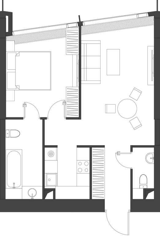 1-BD Apartment Sale, 54.39 sq. m. at Dom Dau, 1st Krasnogvardeysky Drive, 12с6, Moscow, Russia #1 1-BD Apartment Sale, 54.39 sq. m. at Dom Dau, 1st Krasnogvardeysky Drive, 12с6, Moscow, Russia #1