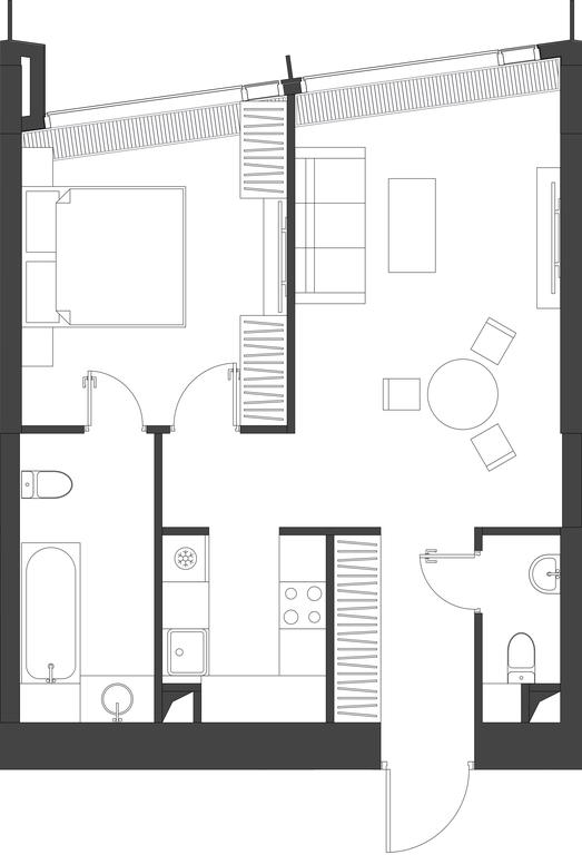 1-BD Apartment Sale, 54.37 sq. m. at Dom Dau, 1st Krasnogvardeysky Drive, 12с6, Moscow, Russia #1