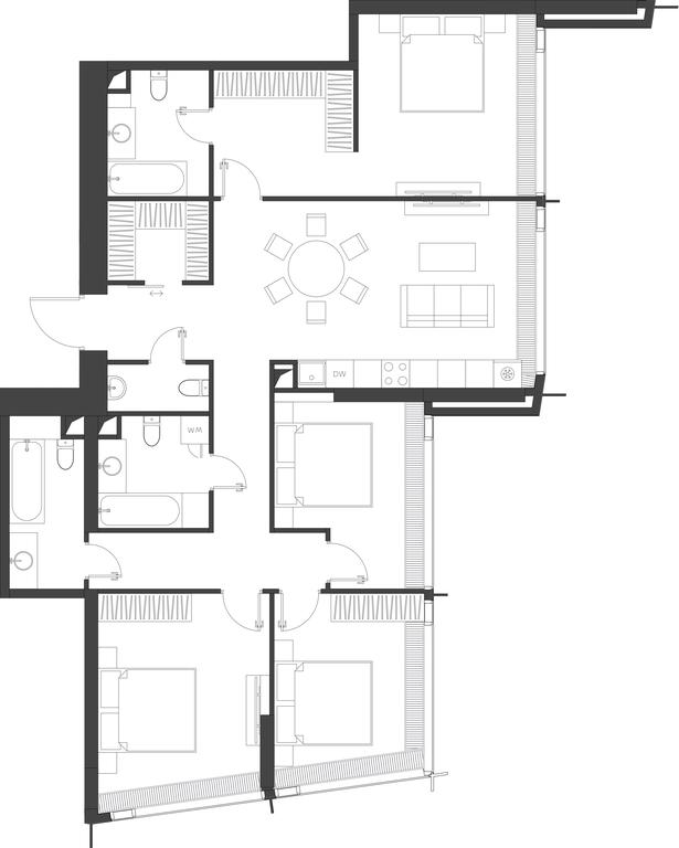 4-BD Apartment Sale, 130.07 sq. m. at Dom Dau, 1st Krasnogvardeysky Drive, 12с6, Moscow, Russia #1 4-BD Apartment Sale, 130.07 sq. m. at Dom Dau, 1st Krasnogvardeysky Drive, 12с6, Moscow, Russia #1