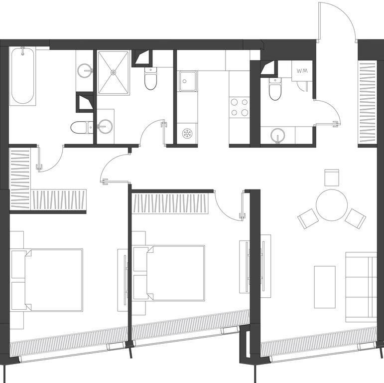 2-BD Apartment Sale, 83.85平方米 at Dom Dau, 1st Krasnogvardeysky Drive, 12с6, Moscow, Russia #1 2-BD Apartment Sale, 83.85平方米 at Dom Dau, 1st Krasnogvardeysky Drive, 12с6, Moscow, Russia #1