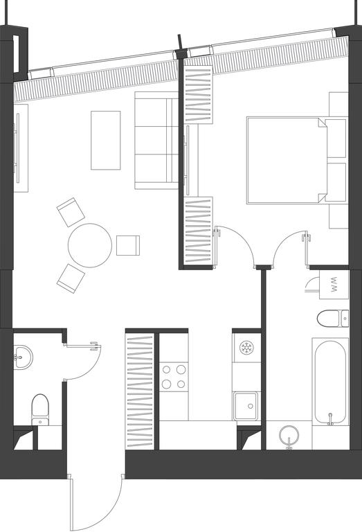 1-BD Apartment Sale, 54.37 sq. m. at Dom Dau, 1st Krasnogvardeysky Drive, 12с6, Moscow, Russia #1 1-BD Apartment Sale, 54.37 sq. m. at Dom Dau, 1st Krasnogvardeysky Drive, 12с6, Moscow, Russia #1