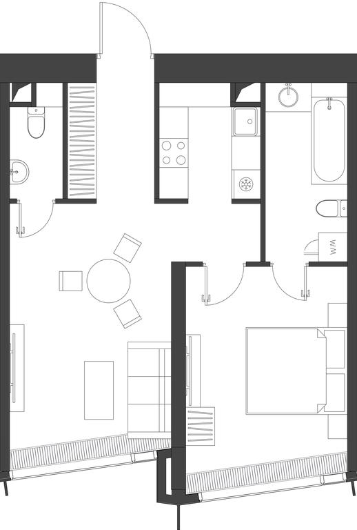 1-BD Apartment Sale, 54.22 sq. m. at Dom Dau, 1st Krasnogvardeysky Drive, 12с6, Moscow, Russia #1 1-BD Apartment Sale, 54.22 sq. m. at Dom Dau, 1st Krasnogvardeysky Drive, 12с6, Moscow, Russia #1
