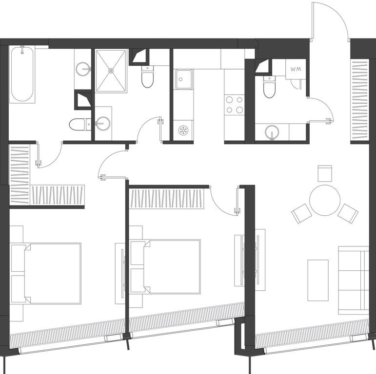 2-BD Apartment Sale, 83.85平方米 at Dom Dau, 1st Krasnogvardeysky Drive, 12с6, Moscow, Russia #1 2-BD Apartment Sale, 83.85平方米 at Dom Dau, 1st Krasnogvardeysky Drive, 12с6, Moscow, Russia #1