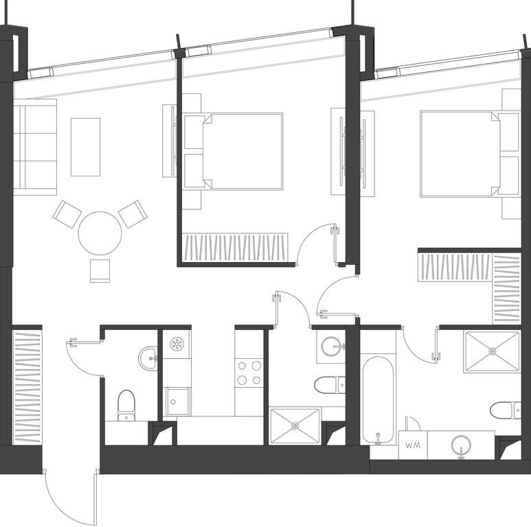 2-BD Apartment Sale, 81.16 sq. m. at Dom Dau, 1st Krasnogvardeysky Drive, 12с6, Moscow, Russia #1