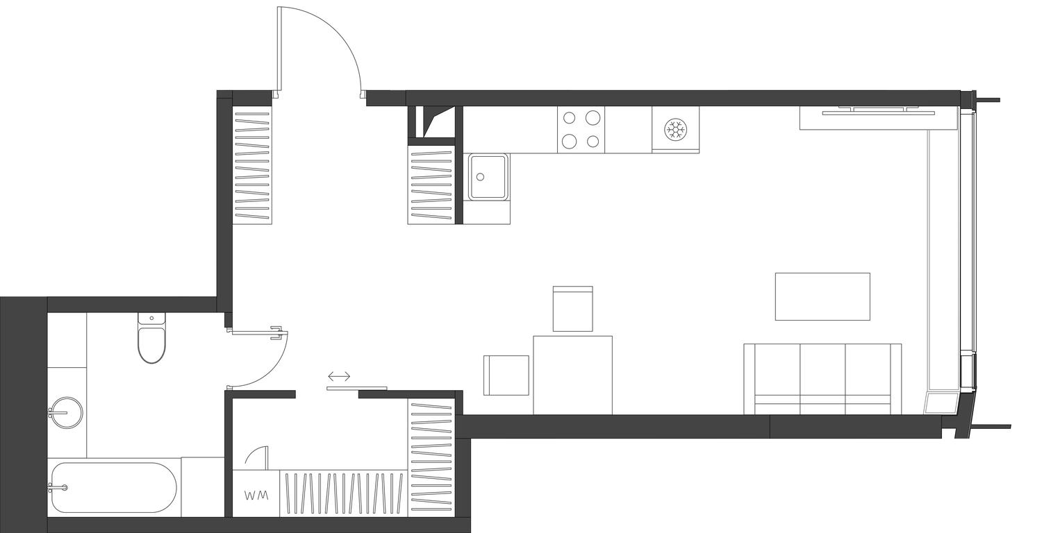Apartment Sale, 45.56平方米 at Dom Dau, 1st Krasnogvardeysky Drive, 12с6, Moscow, Russia #1 Apartment Sale, 45.56平方米 at Dom Dau, 1st Krasnogvardeysky Drive, 12с6, Moscow, Russia #1