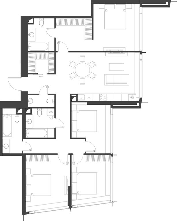 4-BD Apartment Sale, 130.07平方米 at Dom Dau, 1st Krasnogvardeysky Drive, 12с6, Moscow, Russia #1 4-BD Apartment Sale, 130.07平方米 at Dom Dau, 1st Krasnogvardeysky Drive, 12с6, Moscow, Russia #1