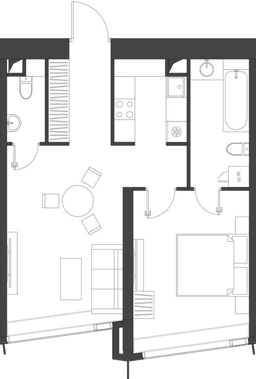 1-BD Apartment Sale, 54.22平方米 at Dom Dau, 1st Krasnogvardeysky Drive, 12с6, Moscow, Russia #1 1-BD Apartment Sale, 54.22平方米 at Dom Dau, 1st Krasnogvardeysky Drive, 12с6, Moscow, Russia #1