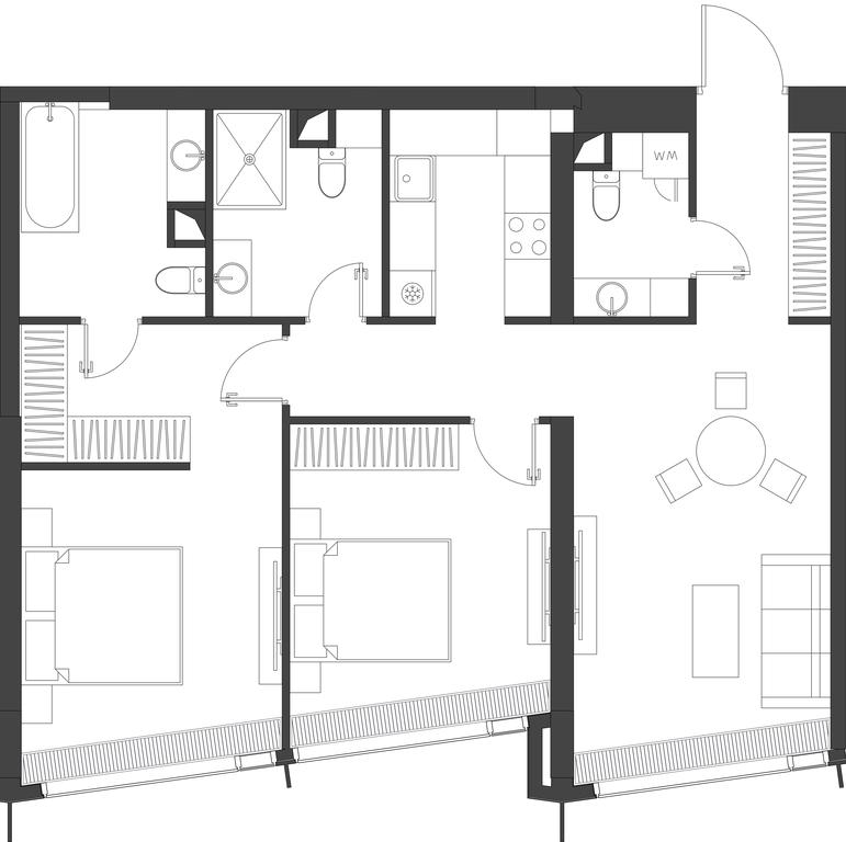 2-BD Apartment Sale, 83.85平方米 at Dom Dau, 1st Krasnogvardeysky Drive, 12с6, Moscow, Russia #1 2-BD Apartment Sale, 83.85平方米 at Dom Dau, 1st Krasnogvardeysky Drive, 12с6, Moscow, Russia #1