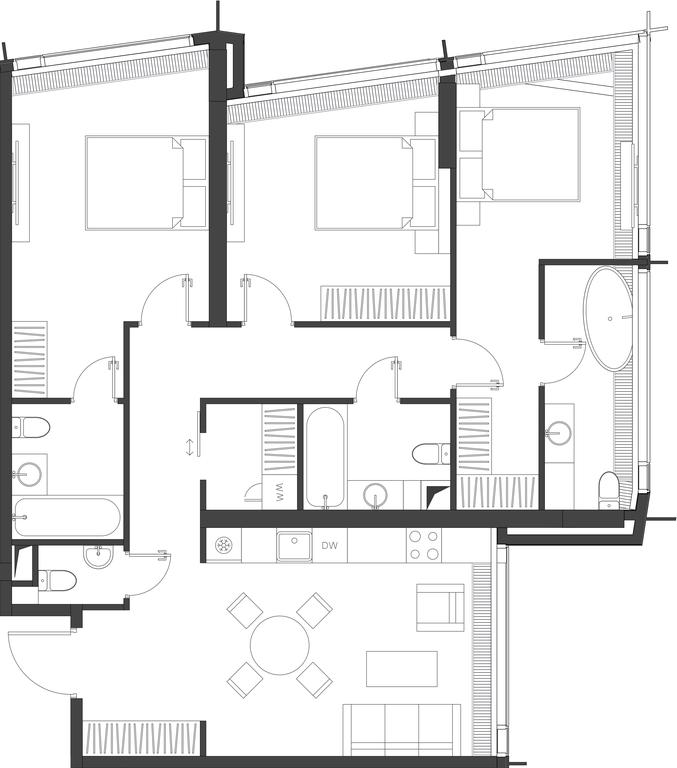 3-BD Apartment Sale, 101.82 sq. m. at Dom Dau, 1st Krasnogvardeysky Drive, 12с6, Moscow, Russia #1