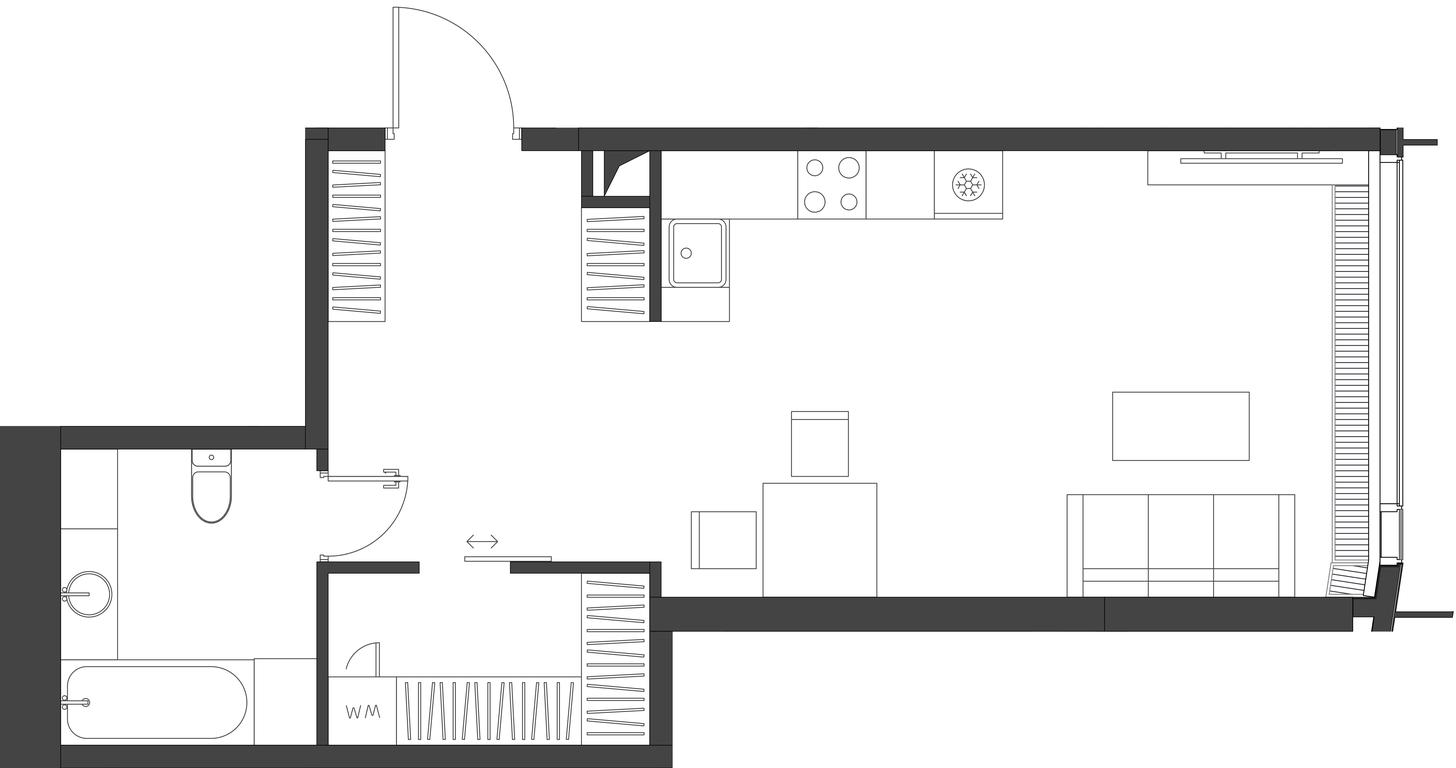 Apartment Sale, 44.7 sq. m. at Dom Dau, 1st Krasnogvardeysky Drive, 12с6, Moscow, Russia #1 Apartment Sale, 44.7 sq. m. at Dom Dau, 1st Krasnogvardeysky Drive, 12с6, Moscow, Russia #1