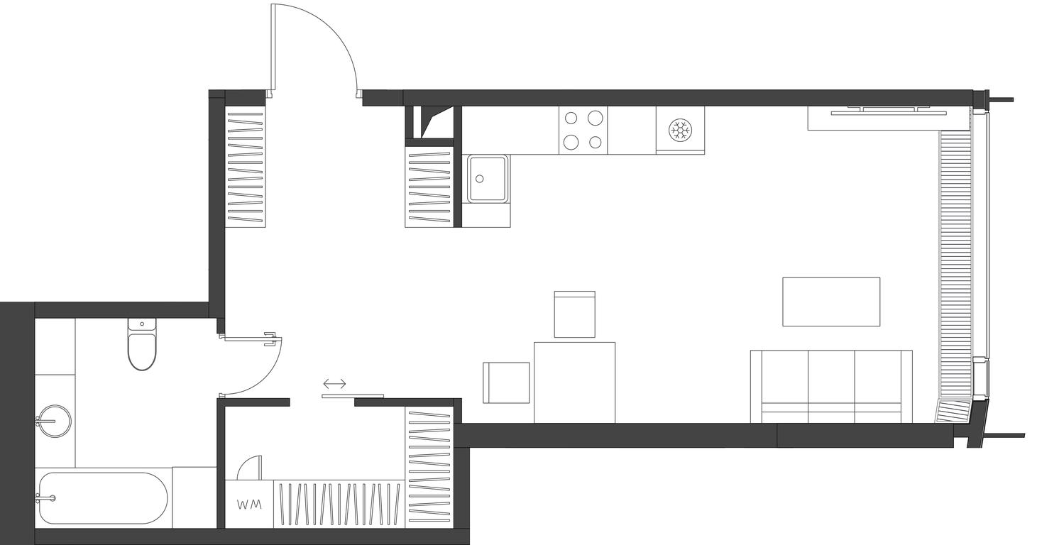 Apartment Sale, 45.55 sq. m. at Dom Dau, 1st Krasnogvardeysky Drive, 12с6, Moscow, Russia #1 Apartment Sale, 45.55 sq. m. at Dom Dau, 1st Krasnogvardeysky Drive, 12с6, Moscow, Russia #1