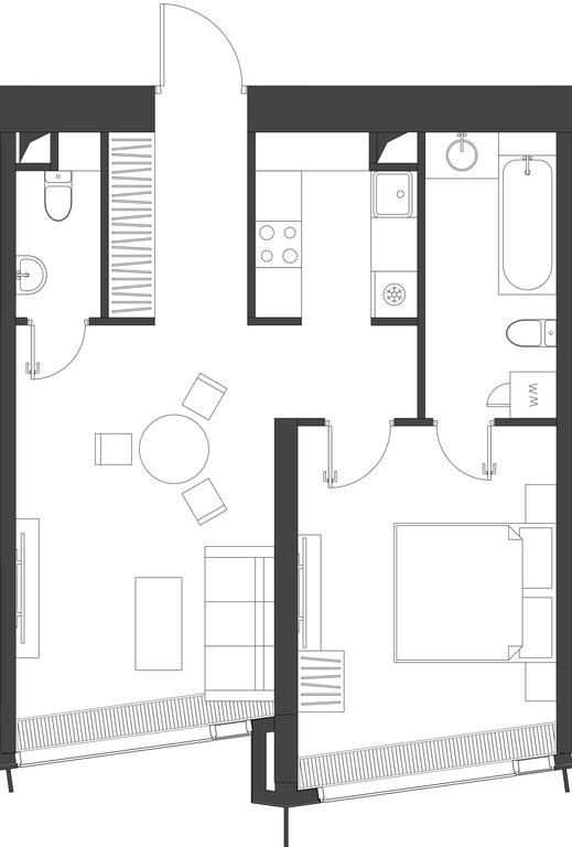 1-BD Apartment Sale, 54.22 sq. m. at Dom Dau, 1st Krasnogvardeysky Drive, 12с6, Moscow, Russia #1 1-BD Apartment Sale, 54.22 sq. m. at Dom Dau, 1st Krasnogvardeysky Drive, 12с6, Moscow, Russia #1