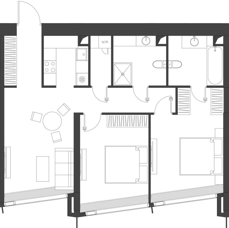 2-BD Apartment Sale, 80.8平方米 at Dom Dau, 1st Krasnogvardeysky Drive, 12с6, Moscow, Russia #1 2-BD Apartment Sale, 80.8平方米 at Dom Dau, 1st Krasnogvardeysky Drive, 12с6, Moscow, Russia #1