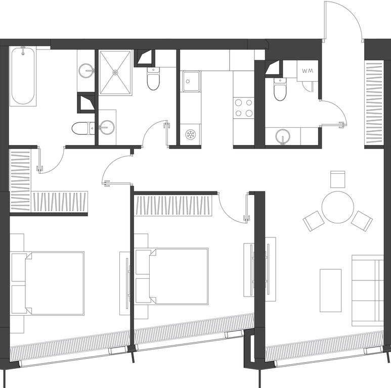 2-BD Apartment Sale, 83.85平方米 at Dom Dau, 1st Krasnogvardeysky Drive, 12с6, Moscow, Russia #1 2-BD Apartment Sale, 83.85平方米 at Dom Dau, 1st Krasnogvardeysky Drive, 12с6, Moscow, Russia #1